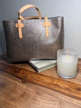 Consuela Wesley/Tommy Tote with Natural Leather Handles